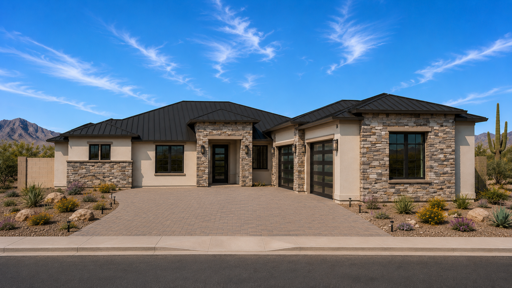 Rendered exterior of the 2867 sq ft Jematell Homes floor plan