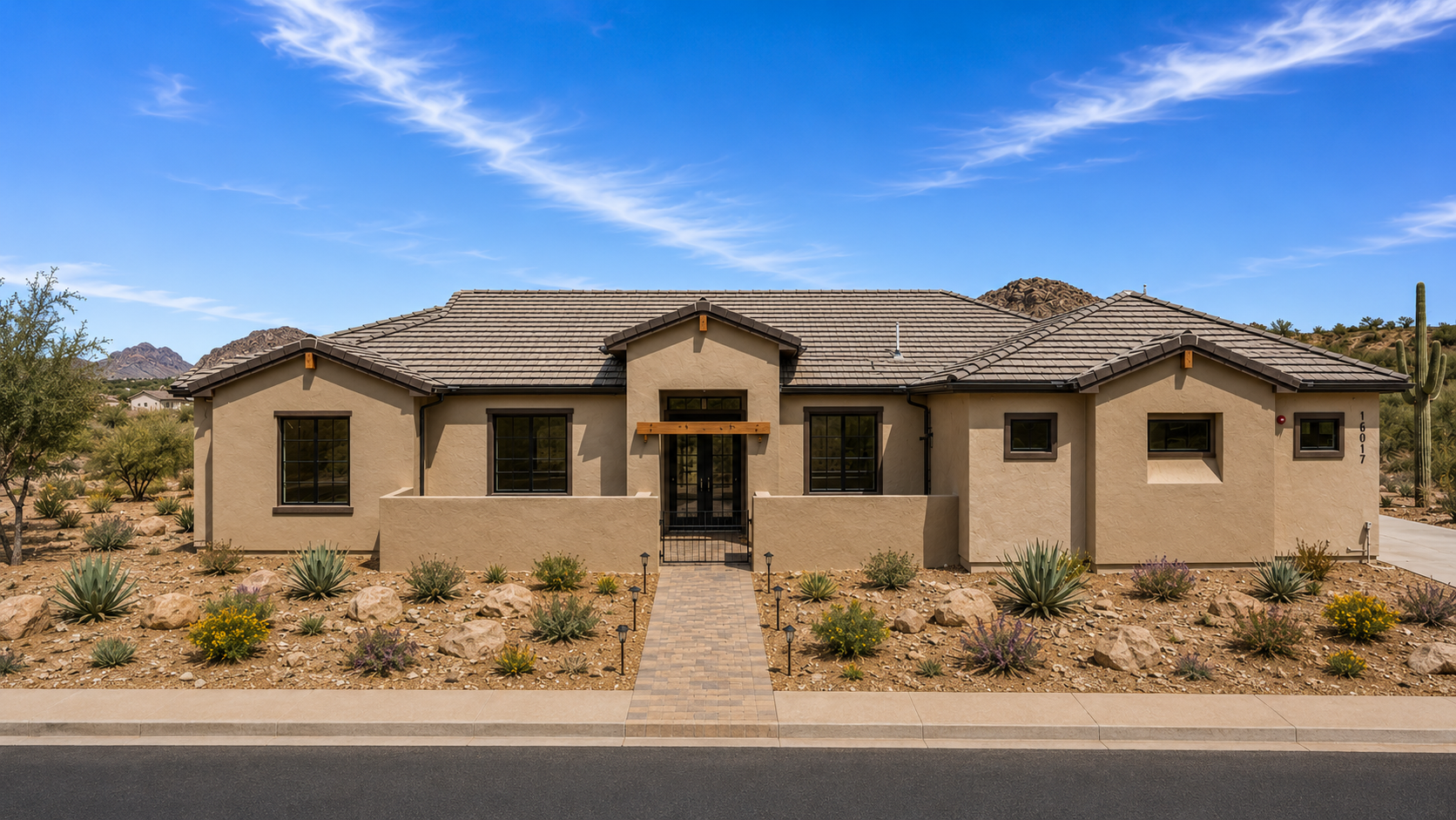 Rendered exterior of the 3771 sq ft Jematell Homes floor plan